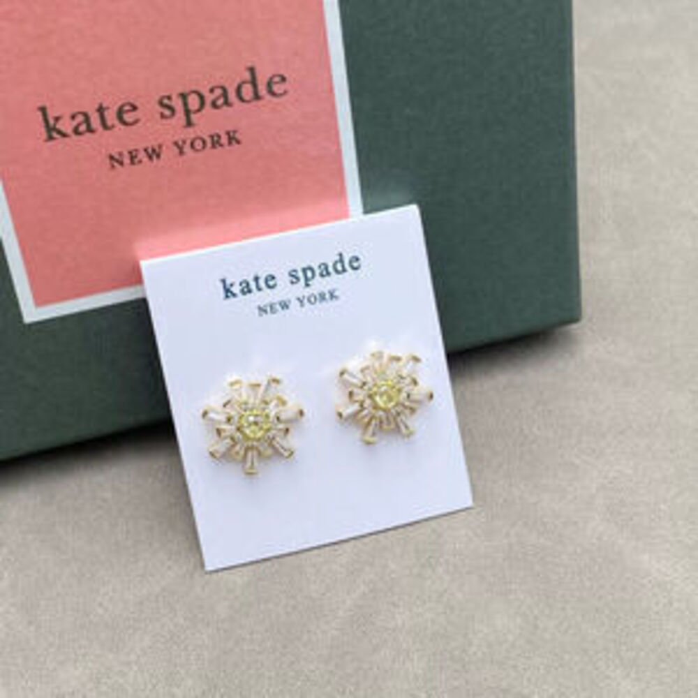 kate spade Super Geometric Zircon Sunflower Metal Earrings